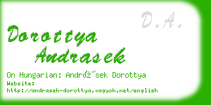 dorottya andrasek business card
